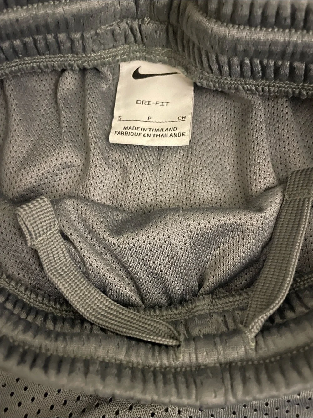 Boy’s Nike Gray Athletic Mesh Shorts with White Swoosh